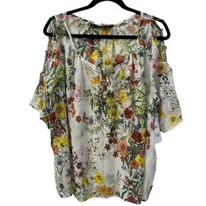 Zara Basic Floral Blouse • S